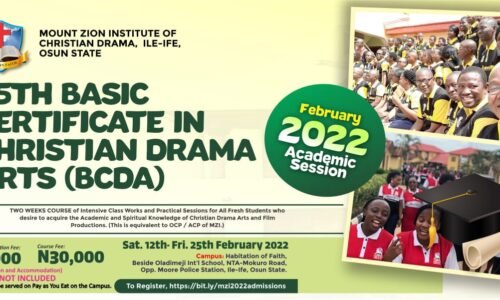 54 Basic Certificate Course in Christian Drama Arts (BCCDA)