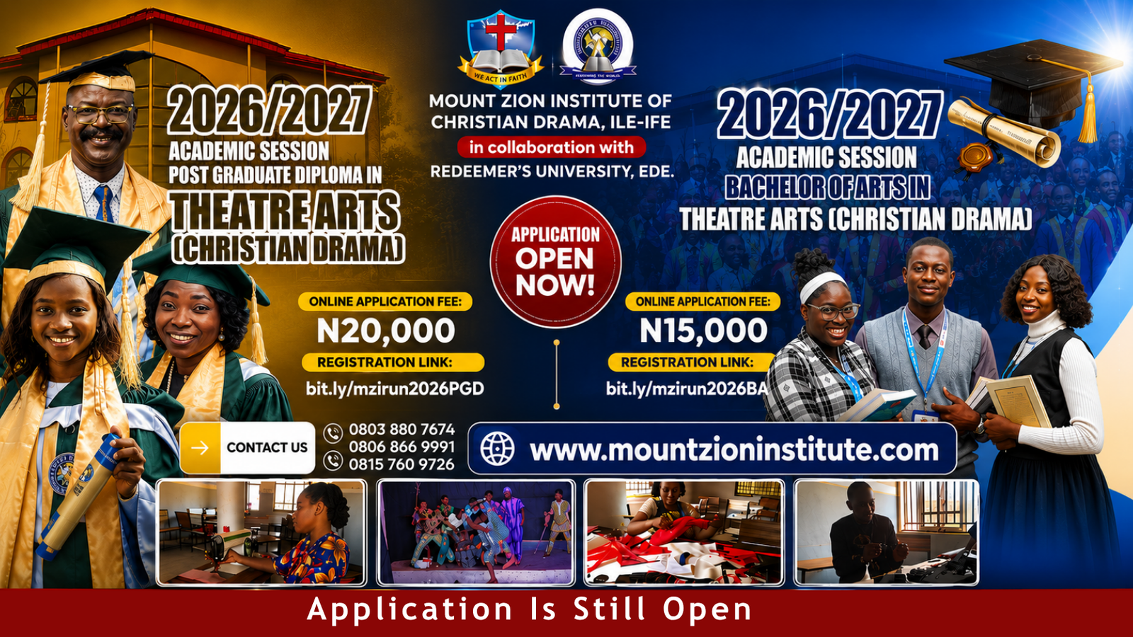 MZI Application for degree and PGD